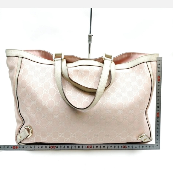 Gucci Tote Bag Pink Canvas - Picture 2 of 12
